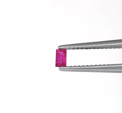 Natural Ruby Mozambique Baguette 4x2 MM